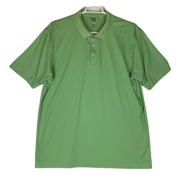 Cutter & Buck Mens CB DryTec Luxe Polo Shirt XXL Pale Green Moisture-Wicking - Picture 1 of 6